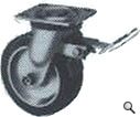 Casters With Combination Swivel Locks and Wheel Brakes